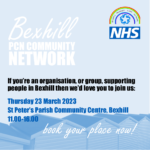 Bexhill PCN event poster.